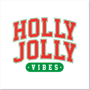 Holly jolly vibes Varsity Posters and Art